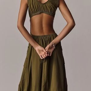 Elegant Olive Backless Dress